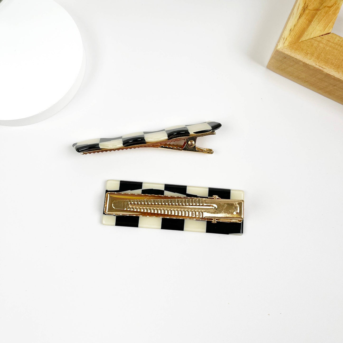 Checkered Hair Clips