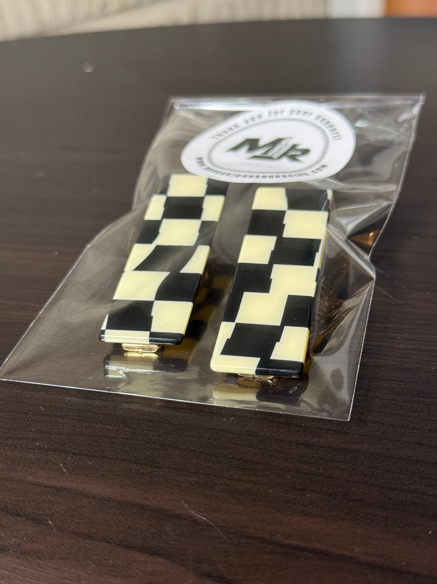 Checkered Hair Clips