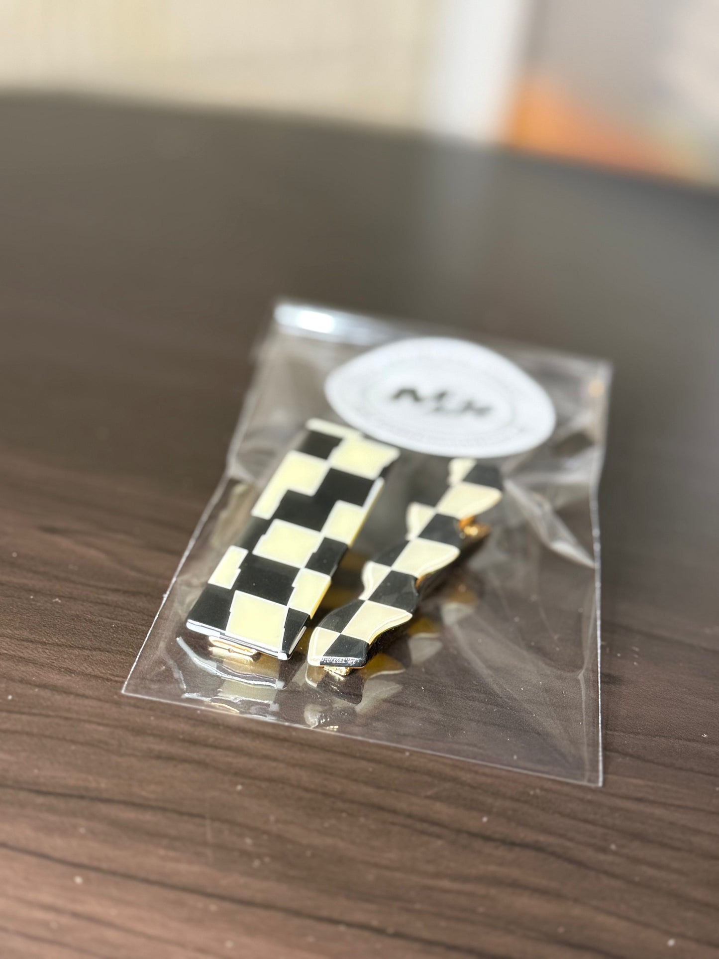 Checkered Hair Clips