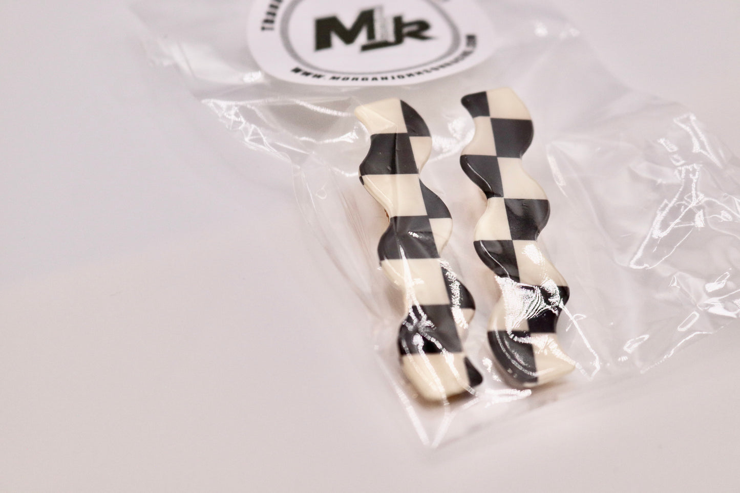 Checkered Hair Pins