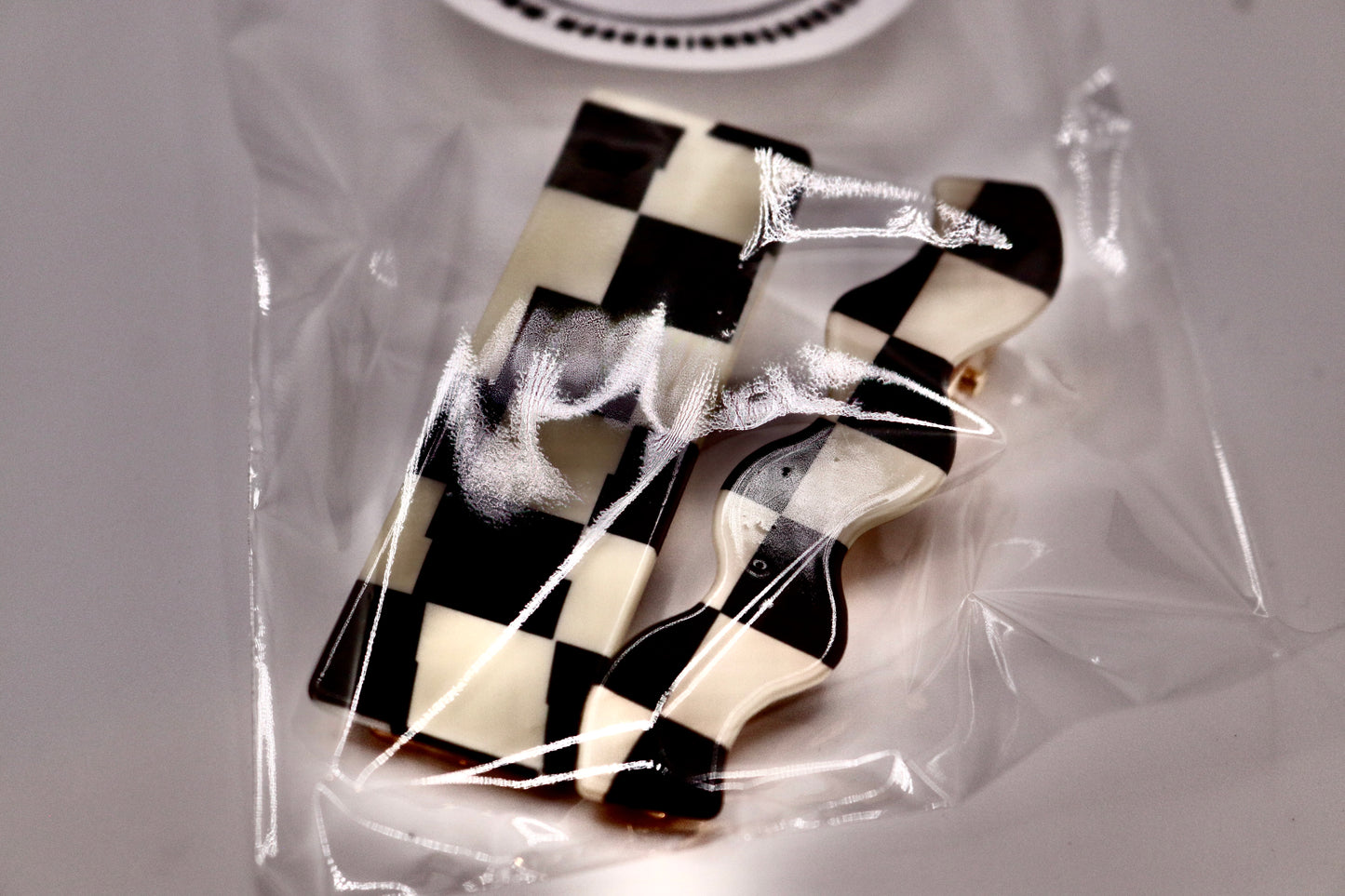 Checkered Hair Pins
